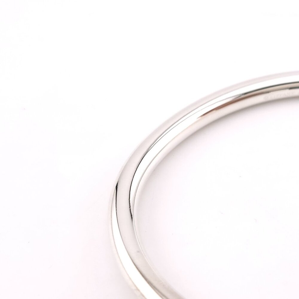 Return To Tiffany & Co. Sterling Silver 5mm Wide Circle Edge Cuff 7" In Bracelet - Picture 12 of 14